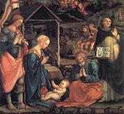 Fra Filippo Lippi The Adoration of the Infant Jesus with St George and St Vincent Ferrer oil painting reproduction